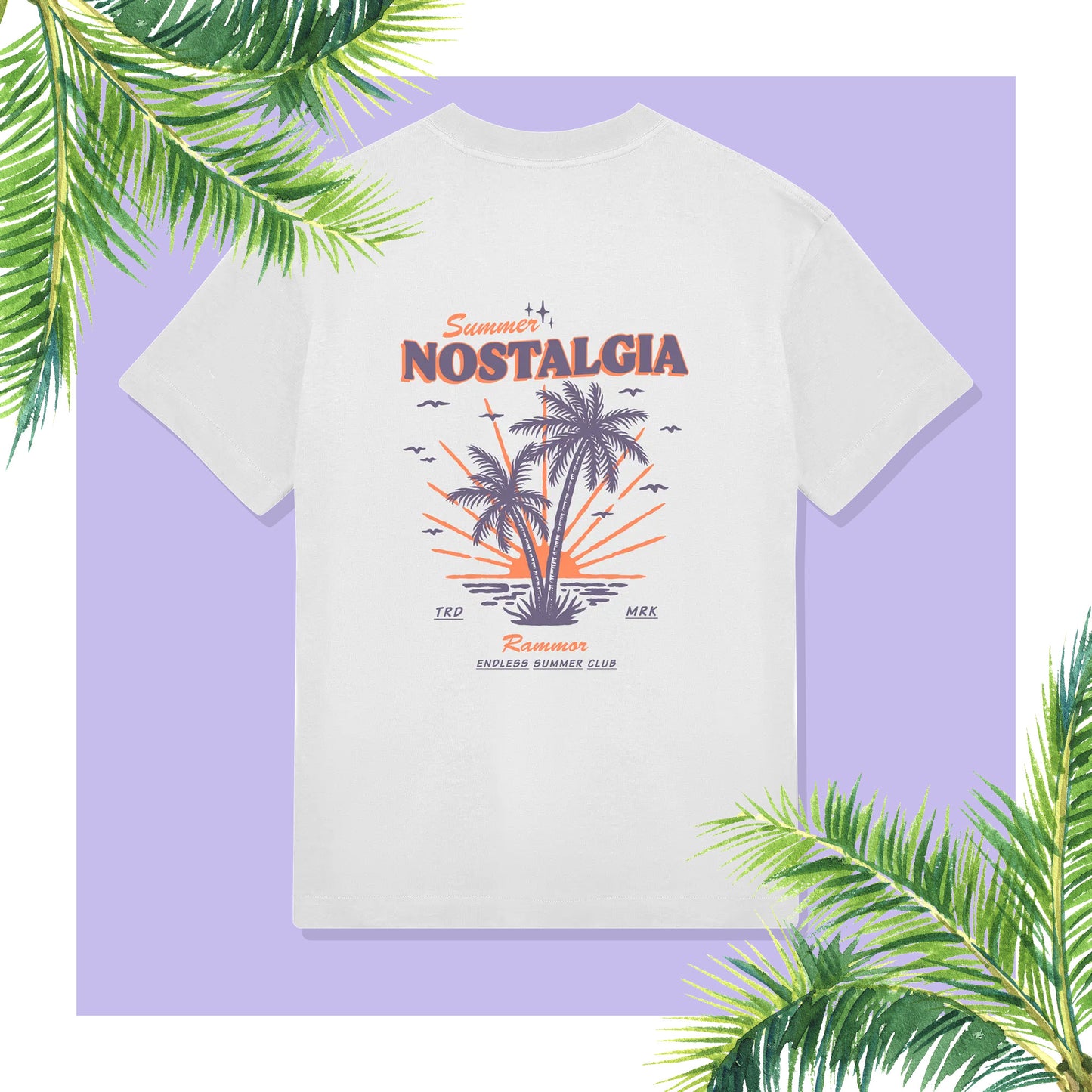 SUMMER NOSTALGIA RAMMOR OFF-WHITE - Oversize Unisex Organic Cotton T-Shirt