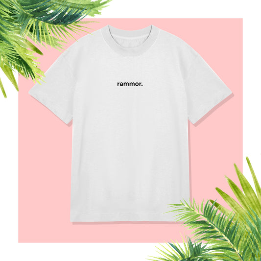 RAMMOR MINIMAL T-SHIRT OFF-WHITE - Oversize Unisex Organic Cotton T-Shirt