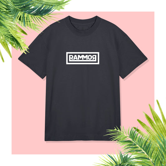 RAMMOR OLDSCHOOL T-SHIRT OFF-BLACK - Oversize Unisex Organic Cotton T-Shirt