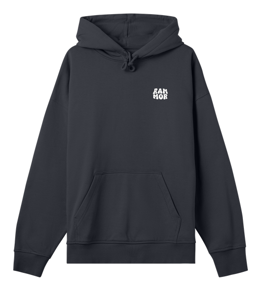 🌴 PARADISE RAMMOR HOODIE OFF-BLACK - Unisex Organic Cotton Boxy Hoodie