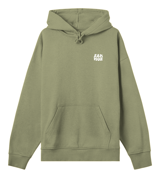 🌴 PARADISE RAMMOR HOODIE OLIVE - Unisex Organic Cotton Boxy Hoodie