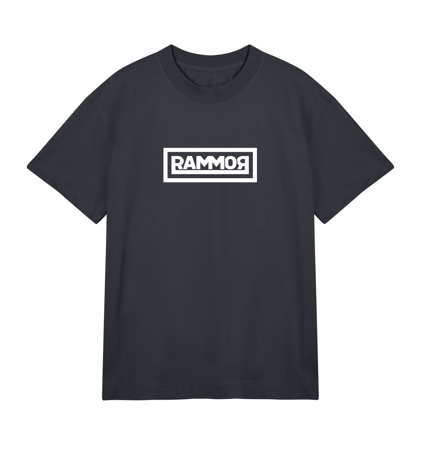 RAMMOR OLDSCHOOL T-SHIRT OFF-BLACK - Oversize Unisex Organic Cotton T-Shirt