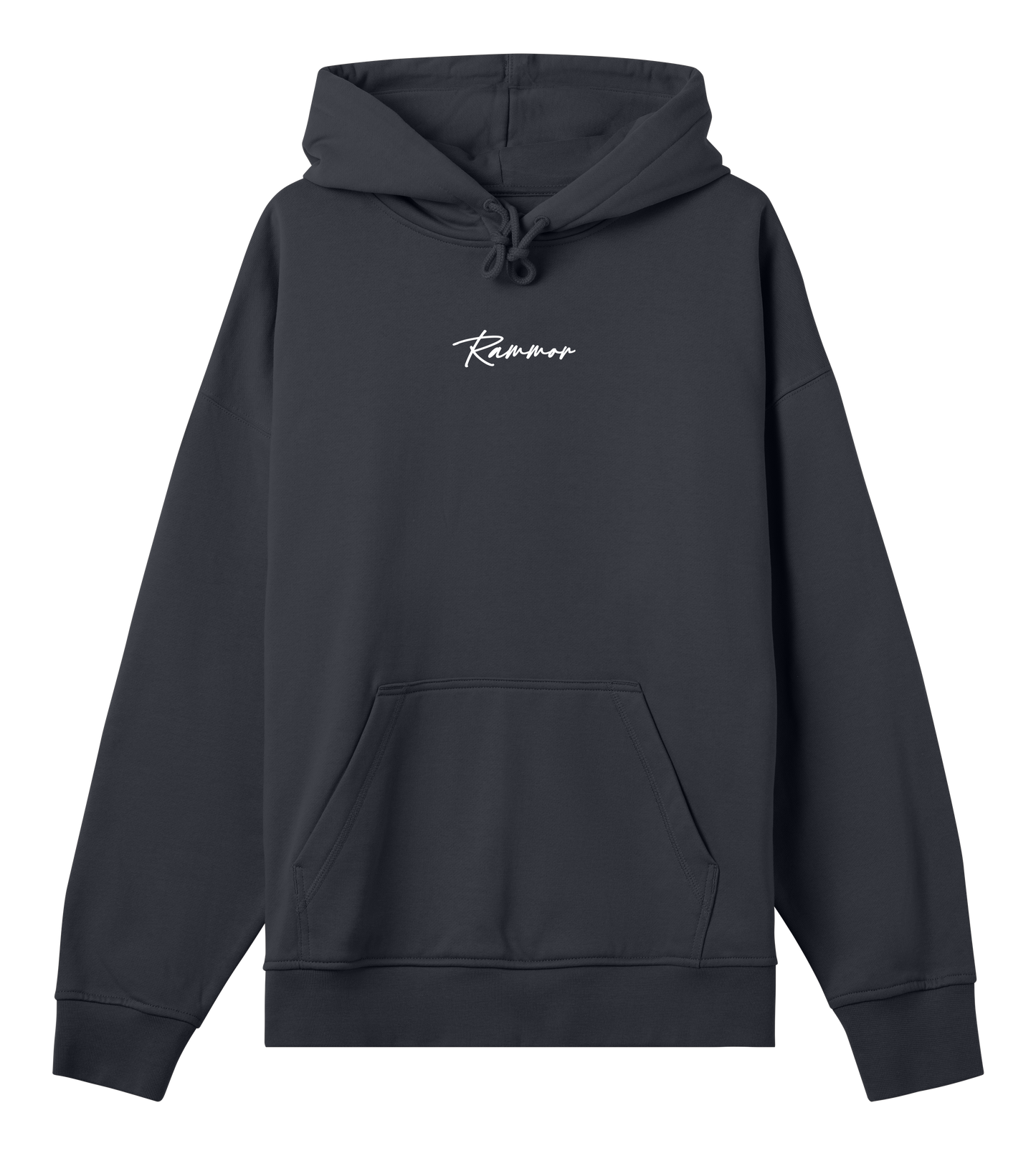 RAMMOR SIGNATURE HOODIE OFF-BLACK - Oversize Unisex Organic Cotton HOODIE