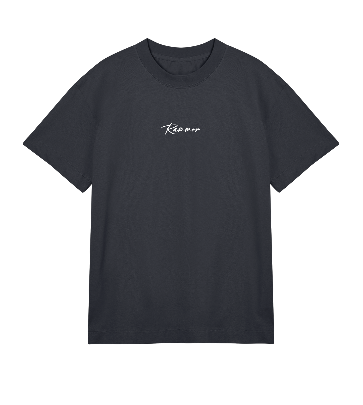 WAVY PALM TREE OFF-BLACK - Oversize Unisex Organic Cotton T-Shirt