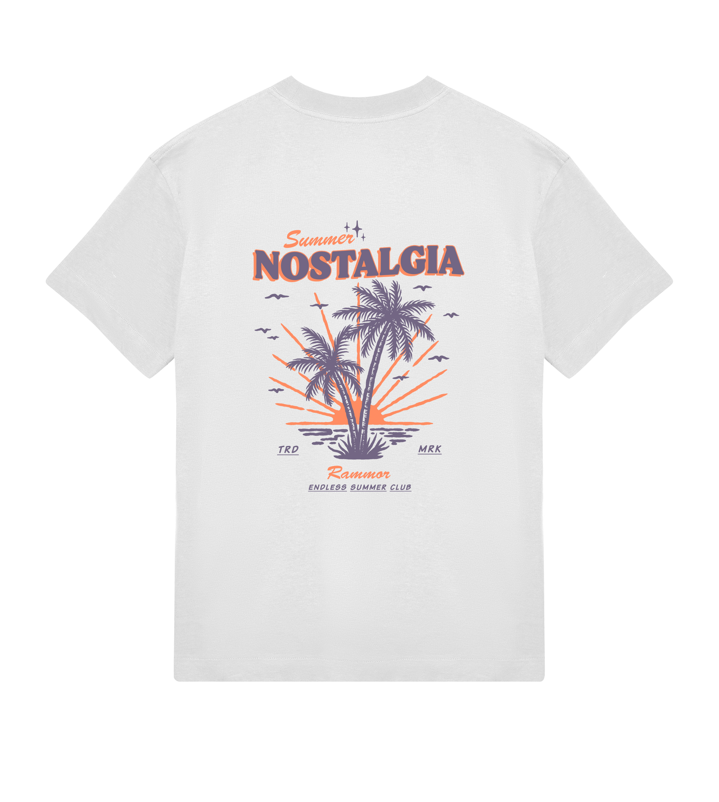 SUMMER NOSTALGIA RAMMOR OFF-WHITE - Oversize Unisex Organic Cotton T-Shirt