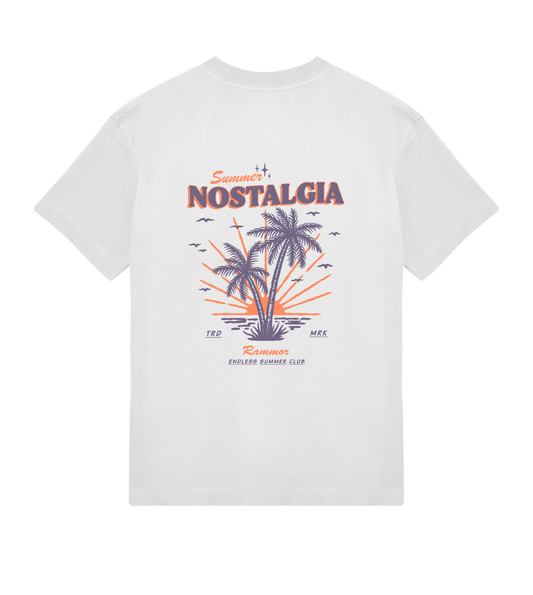 SUMMER NOSTALGIA RAMMOR OFF-WHITE - Oversize Unisex Organic Cotton T-Shirt