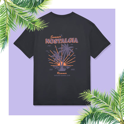 SUMMER NOSTALGIA RAMMOR OFF-BLACK - Oversize Unisex Organic Cotton T-Shirt