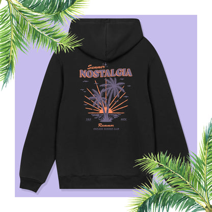 SUMMER NOSTALGIA RAMMOR HOODIE BLACK - Unisex Organic Cotton Hoodie