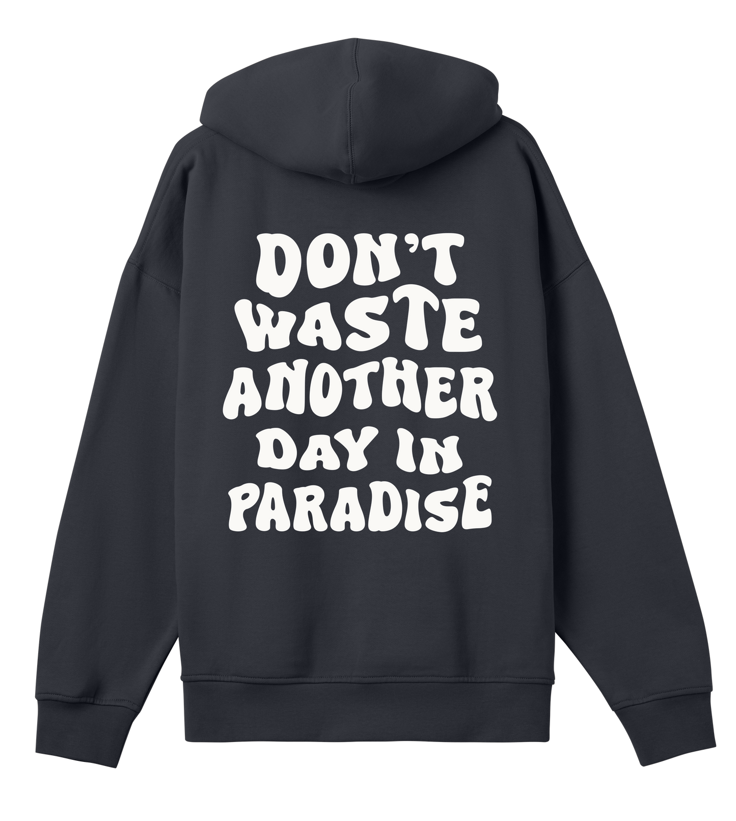 🌴 PARADISE RAMMOR HOODIE OFF-BLACK - Unisex Organic Cotton Boxy Hoodie