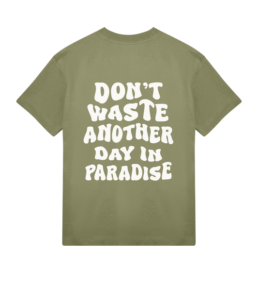 🌴 PARADISE RAMMOR T-SHIRT OLIVE // Oversize Unisex Organic Cotton T-Shirt