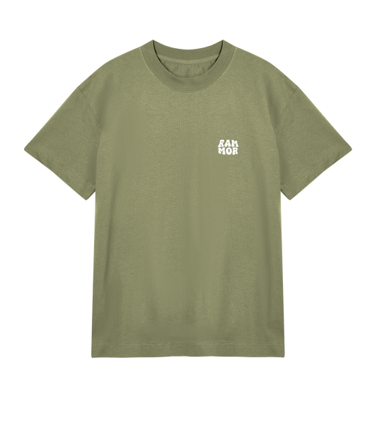 🌴 PARADISE RAMMOR T-SHIRT OLIVE // Oversize Unisex Organic Cotton T-Shirt