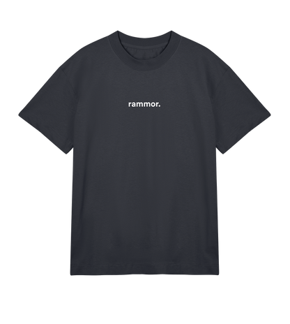 RAMMOR MINIMAL T-SHIRT OFF-BLACK - Oversize Unisex Organic Cotton T-Shirt