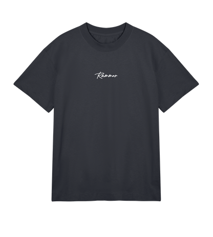 WAVY PALM TREE OFF-BLACK - Oversize Unisex Organic Cotton T-Shirt