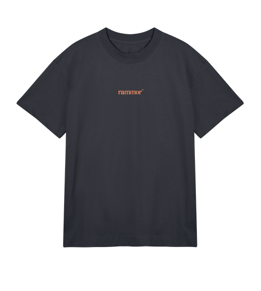 SUMMER NOSTALGIA RAMMOR OFF-BLACK - Oversize Unisex Organic Cotton T-Shirt